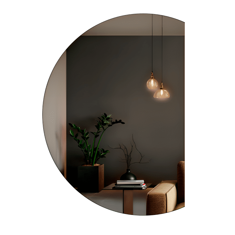 Vintage elegans i vår runda spegel med mässingsdetaljer