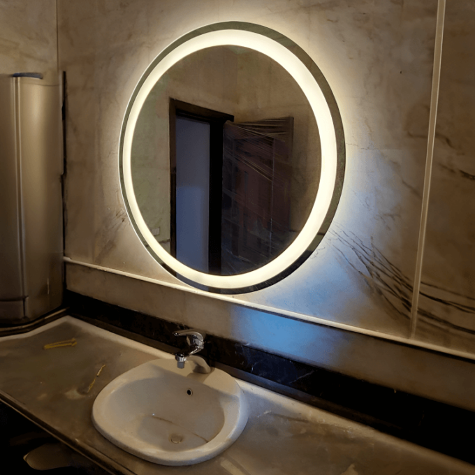 Sleek Round LED Mirrors for a Refined Look