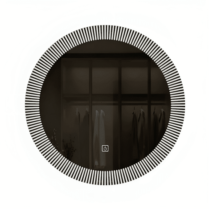 Sleek Round Mirrors with Energy-Saving LED