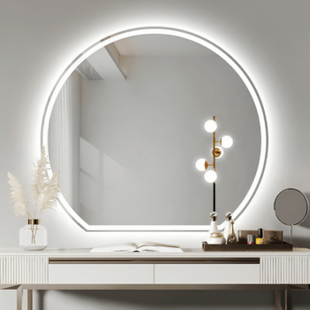 Chic design i vår halvcirkelspegel