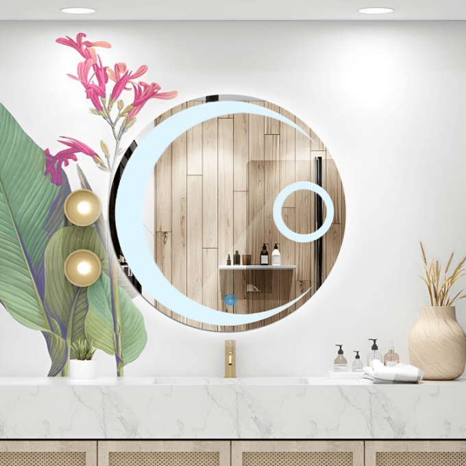Bring a Modern Glow with Round LED Lighted Mirrors