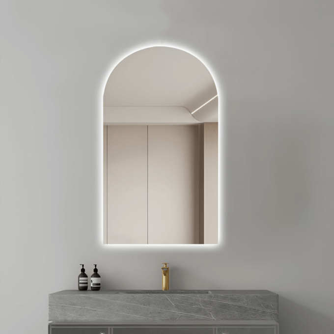 Espejo en forma de arco con iluminación LED-Lund - Imagen 5