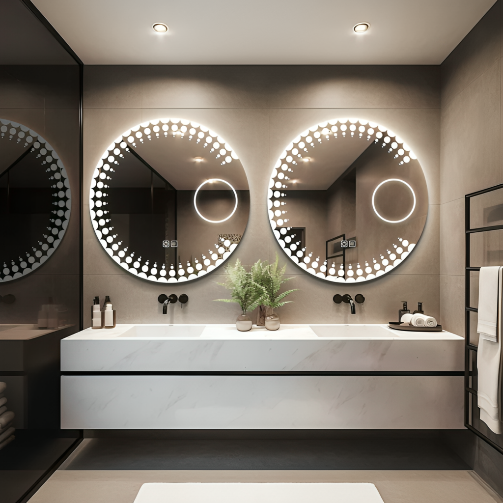 Round LED Mirrors for a Unique Bathroom Touch