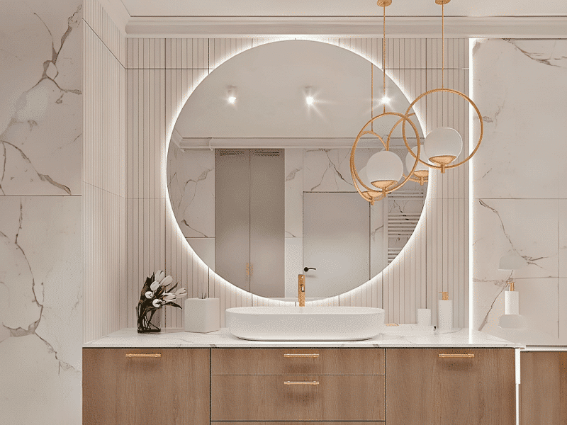 Reflektion med sitt eget ljus: Unika LED-speglar